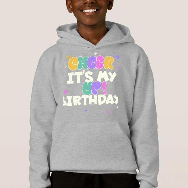 BOY KIDS BIRTHDAY CHEER UP PULLOVER HOODIE  (Anverso)