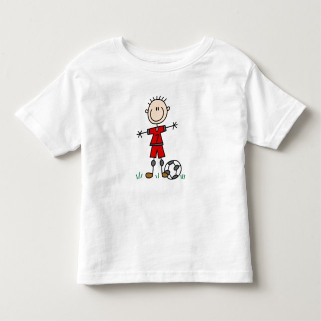 Boy Red Uniform Soccer Player camisetas y regalos (Anverso)