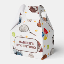 Boy Sports Niños Caja de Favor de Cumpleaños