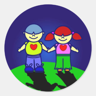 BOY y CHICA PEGATINA
