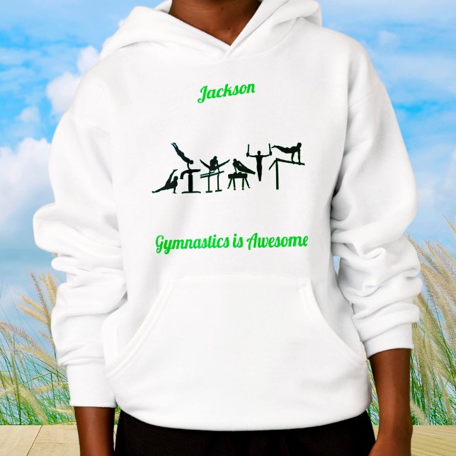 Boy's Gymnastics - Gymnastics is Awesome Hoodie (Subido por el creador)