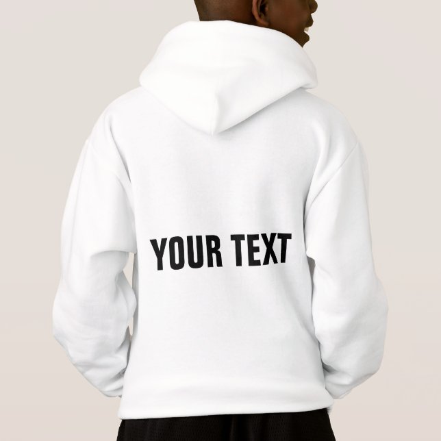 Boys Hoodies Elegant Modern Template Back Print (Reverso)