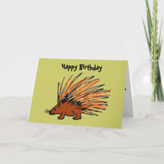 BQ- Graciosa tarjeta de cumpleaños Porcupine