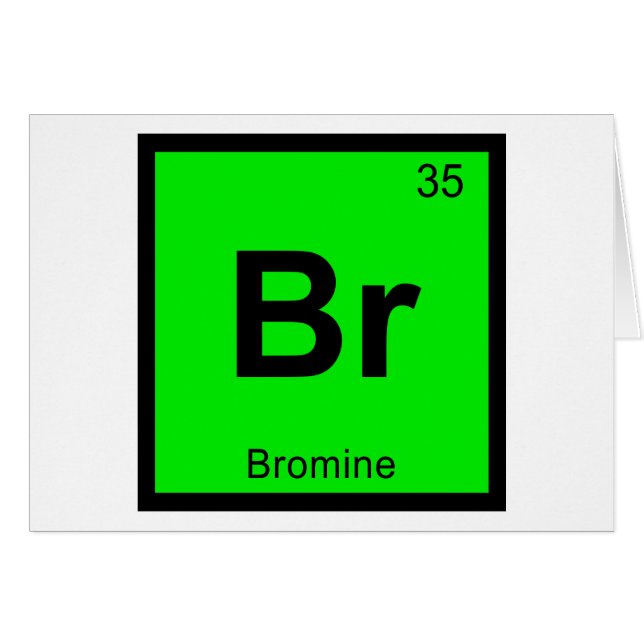 Br - Química del Bromo Símbolo de la Tabla Periódi (Anverso (Horizontal))