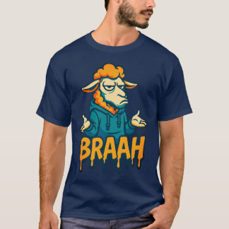 BRAAH Graciosa Oveja Hoodie Meme Camiseta