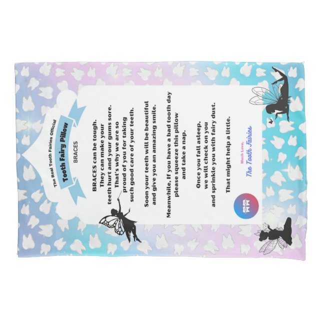 Braces, funda de almohada de las hadas dentales, p (Anverso)