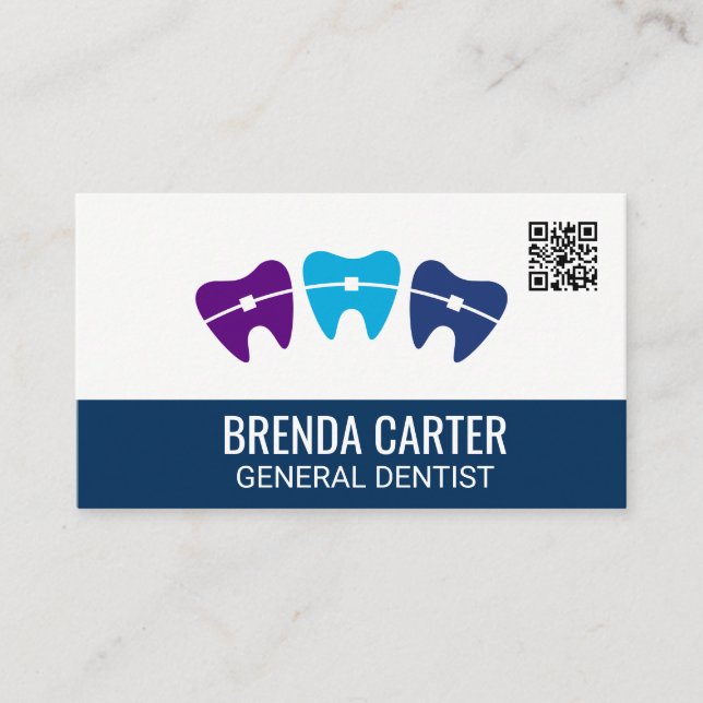 Braces on Teeth | Tarjeta de presentación de códig (Anverso)