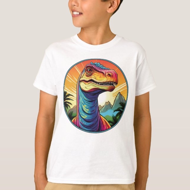Brachiosaurus - Clásica Camiseta de Dinosaurio (Anverso)