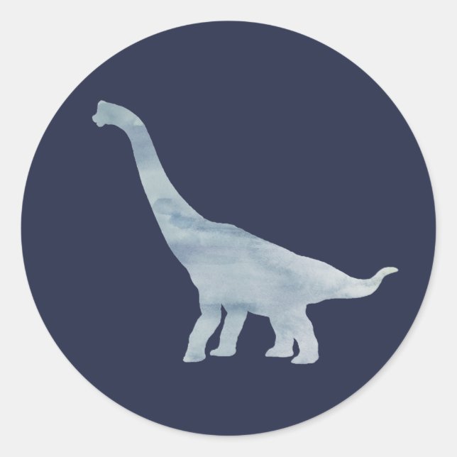 Brachiosaurus Dinosaur Fiesta Gracias Pegatinas (Anverso)