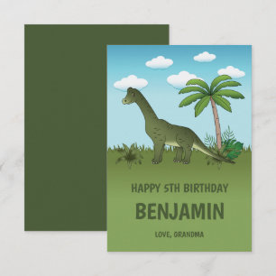 Brachiosaurus Dinosaur Tropical Happy Birday