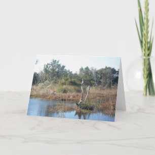 Brackish Pond Buxton NC OBX Tarjeta de nota