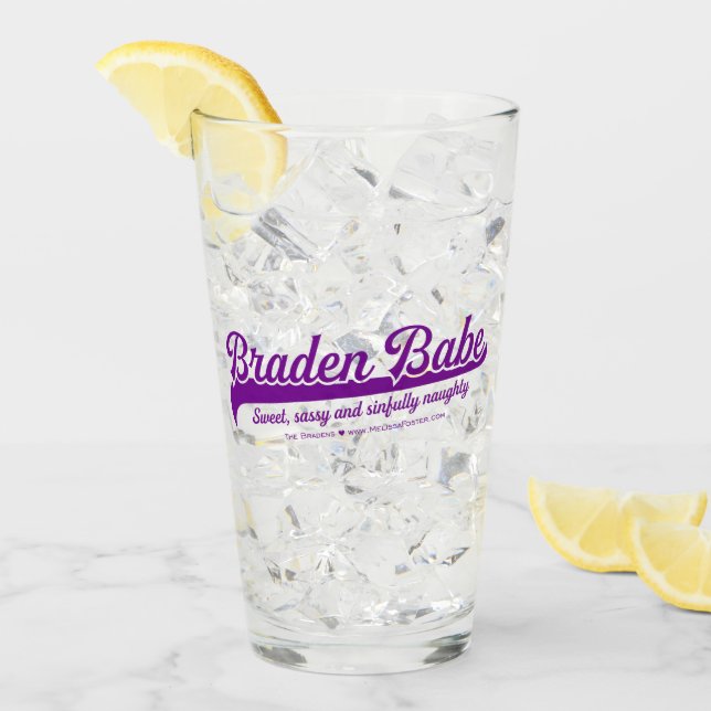 Braden Babe Vidrio para beber (Anverso (hielo))