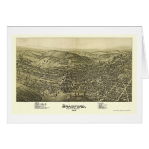 Bradford, mapa panorámico del PA - 1895