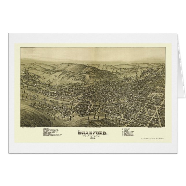 Bradford, mapa panorámico del PA - 1895 (Anverso (Horizontal))