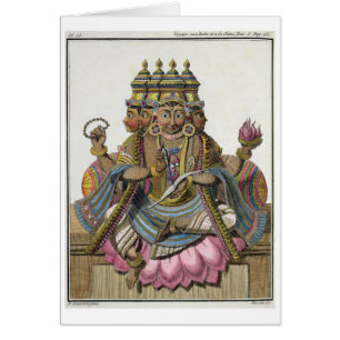 Brahma, dios hindú de la creación, del 'viaje au