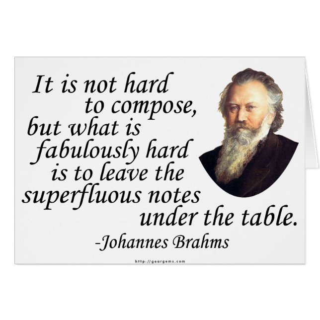 Brahms sobre composición (Anverso (Horizontal))