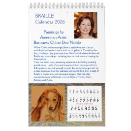 Braille 2026 por Chloe Dee Noble - Calendario