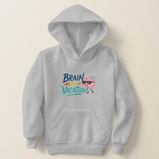 Brain on Vacation Kids’ Hoodie | Funny Cute Chill  (Distribución )