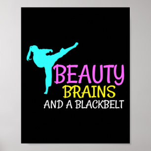 Brains de belleza Black Belt Karate Regalo de arte
