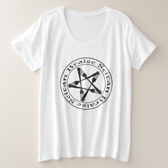 Braise Seitan Vegan Pentagram (dark version) (Anverso del diseño)