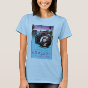 Braless en camiseta del país de las maravillas
