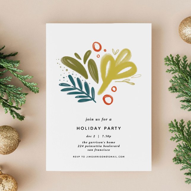 Bramble | Invitación a la fiesta festiva botánica (Bramble | Festive Botanical Holiday Party Invite)