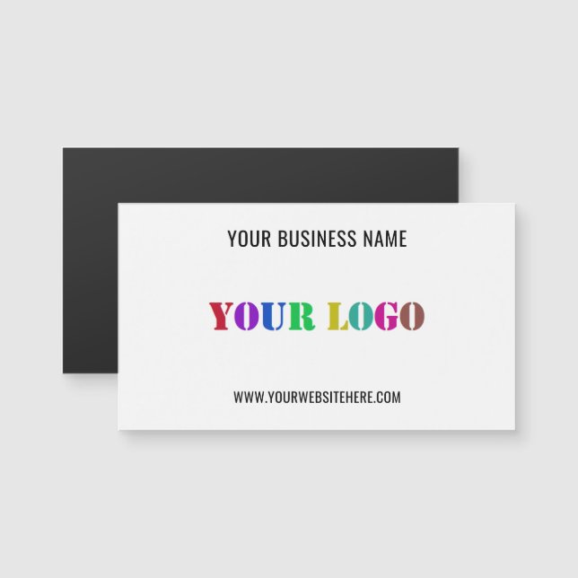 Branded Promotional Magnetic Business Card Example (Anverso/Reverso)