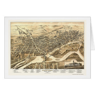 Brantford, ENCENDIDO, mapa panorámico de Canadá -
