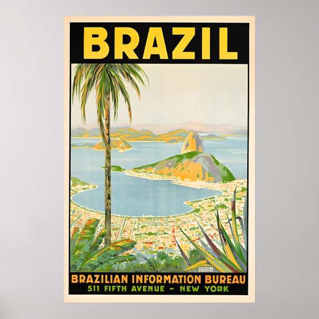 Brasil - Impresiones de Carteles de Viajes Antiguo (Frente)