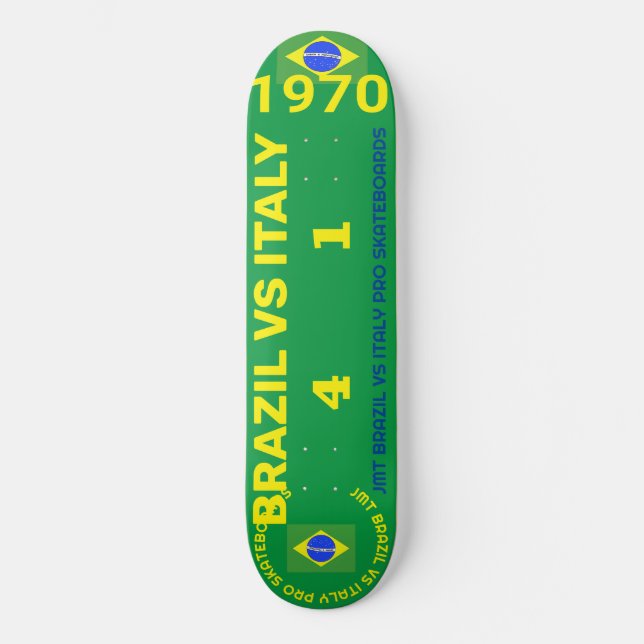 BRASIL VS ITALIA 8 Placa para skateboard de 1/4" (Anverso)