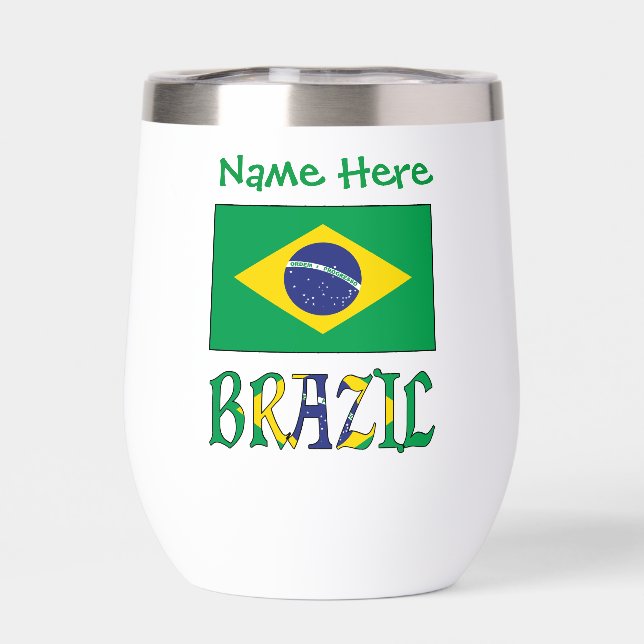 Brasil y la personalización verde de la bandera br (Trasero)
