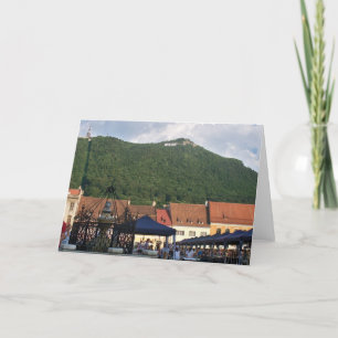 Brasov, tarjeta de felicitación en blanco de Ruman