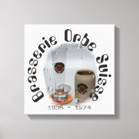 Brasserie Orbe Suisse presión en lienzo de cuña