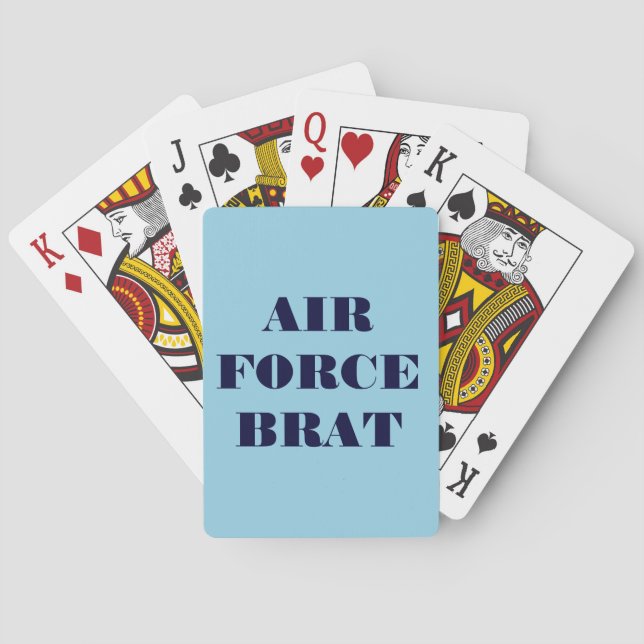 Brat de la Fuerza Aérea de las Cartas de Jugar (Reverso)