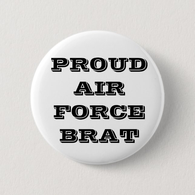 Brat de la Fuerza Aérea Orgullosa de Botón (Anverso)