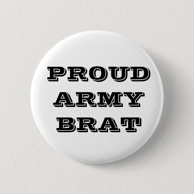 Brat del ejército orgulloso de botón (Anverso)