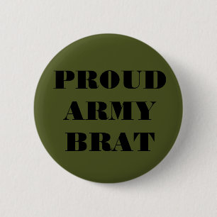 Brat del ejército orgulloso del botón