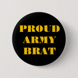 Brat del ejército orgulloso del botón