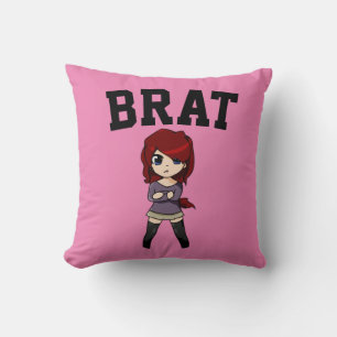 BRAT WIFE GIRLFRIEND FUNNY COJÍN DECORATIVO