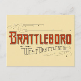 Brattleboro, incluyendo la postal del oeste de