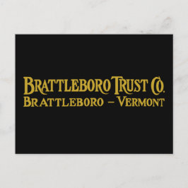 Brattleboro Trust Co., tarjeta postal con logotipo