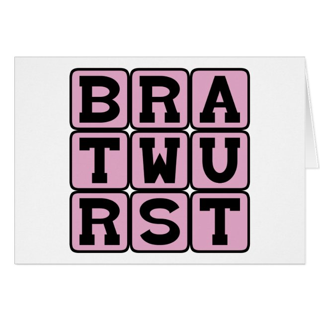 Bratwurst, salchicha alemana (Anverso (Horizontal))