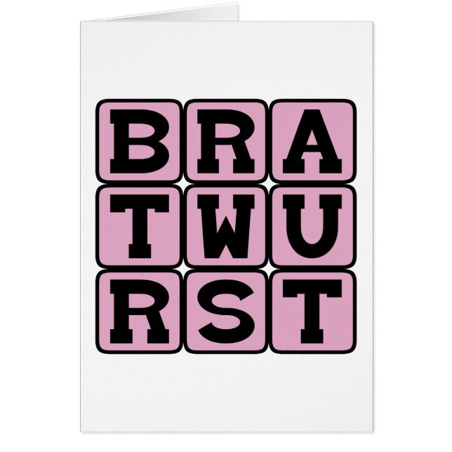 Bratwurst, salchicha alemana (Frente)