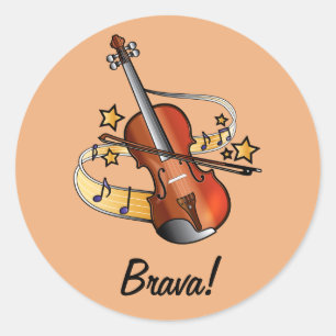 Brava Pegatina para un estudiante Chica de violín