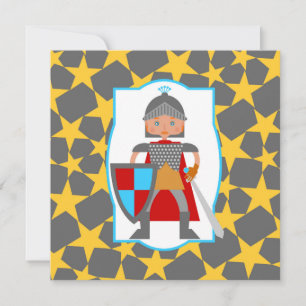 Brave Knight Boy Birthday Party Invitación