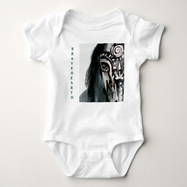 Bravehearth Horse Baby Jersey Bodysuit, Blanco (Anverso)