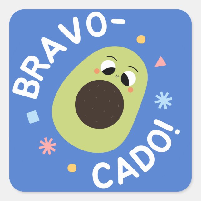 Bravo Cado - Calcomanía de aguacate (Anverso)