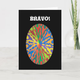 Bravo con tarjeta de felicitaciones de colores viv