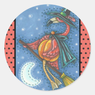 BRAZA DE FLAMINGO ROSA, PEGATINAS DE HALLOWEEN Lla