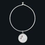 Brazalete 30.º corazón de cualquier Boda de la Perla<br><div class="desc">Pulsera personalizada del 30 aniversario de Pearl Boda. Un hermoso regalo para que el marido dé a su esposa o para que una hija le dé a su madre. Los pendientes muestran 2 globos morados con los nombres del hombre y la mujer y dicen "30 aniversario del boda". El diseño...</div>
